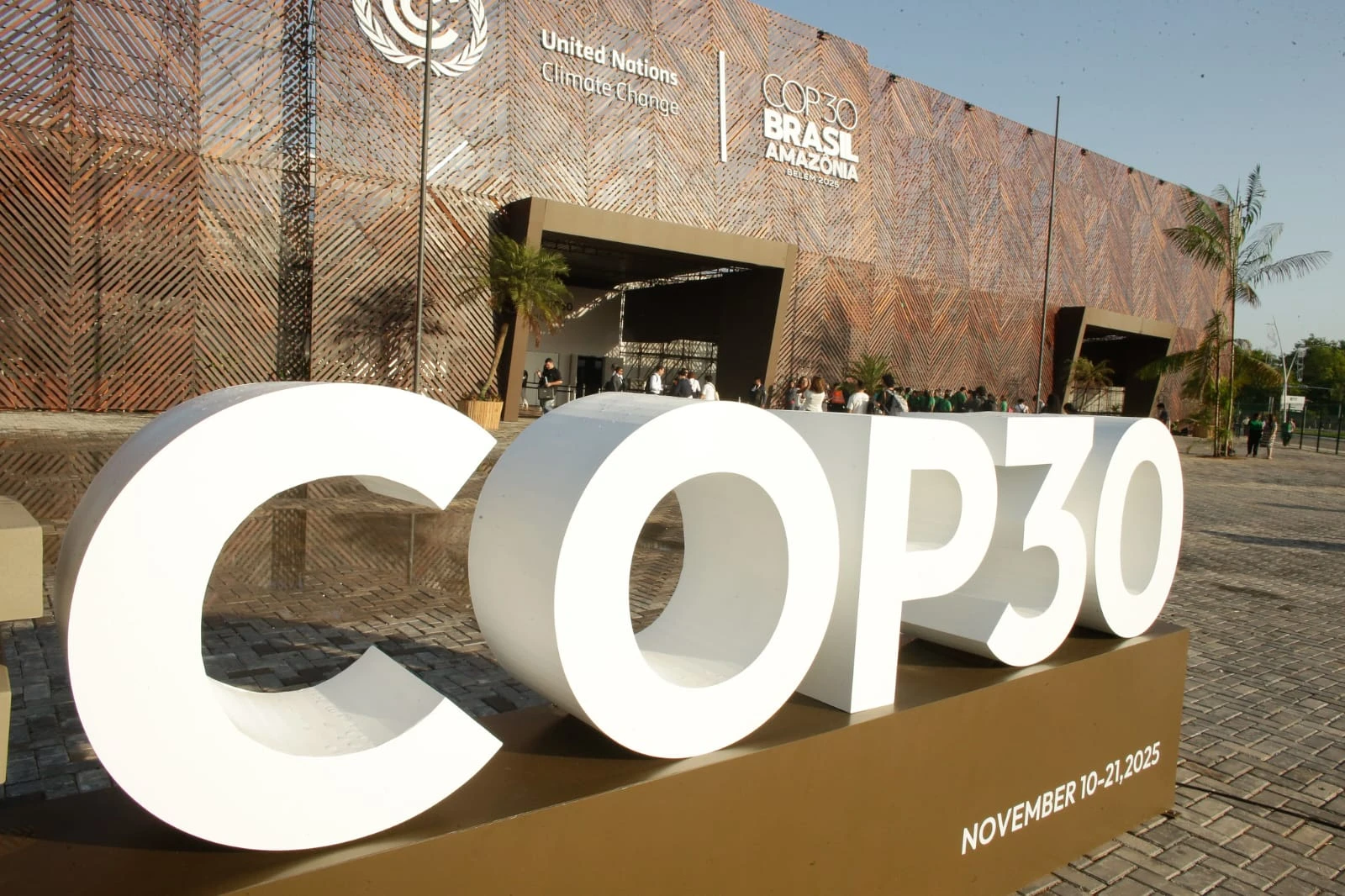 The COP30 plenary hall in Belém, filled with delegates